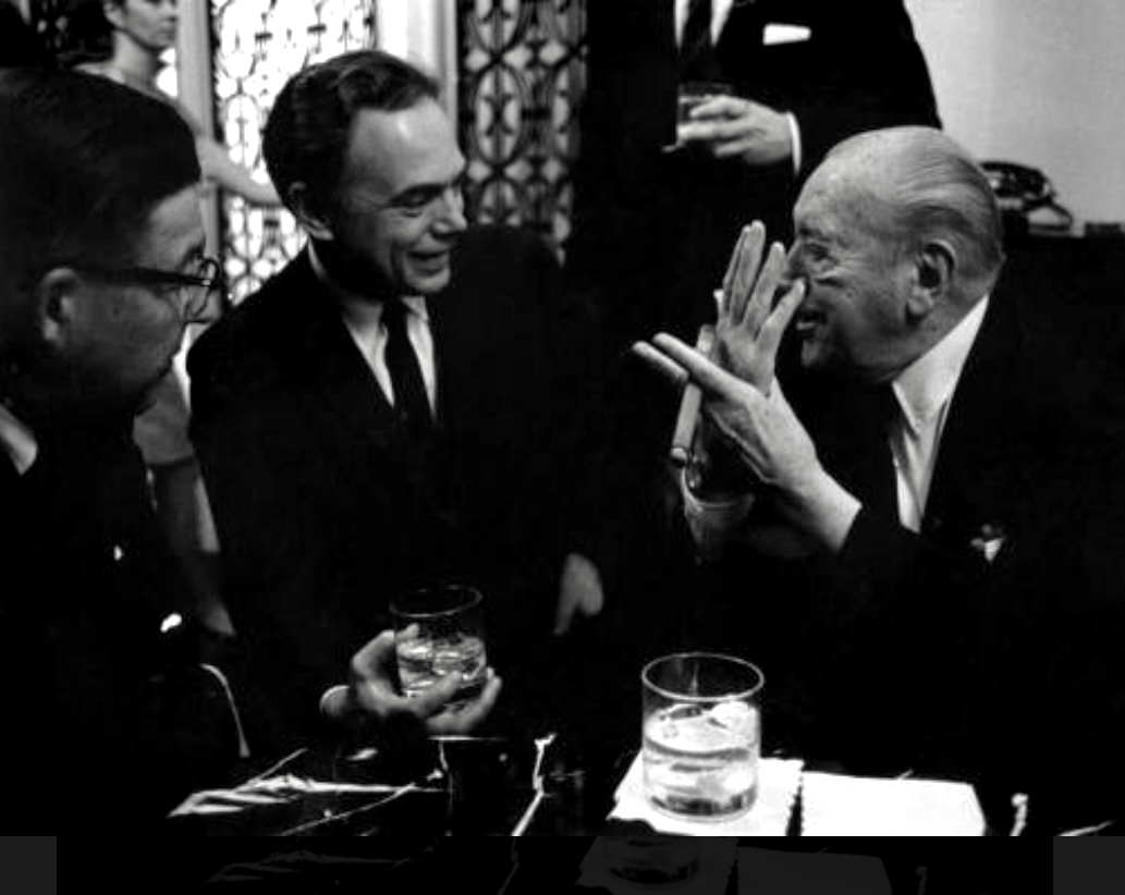 In relation to that last quote, I’d like to think in this photo Harry & Mies are talking shit about Frank Lloyd Wright.  #WeeseWednesday (Ryerson and Burnham Archives, Art Institute of Chicago Digital Collections)