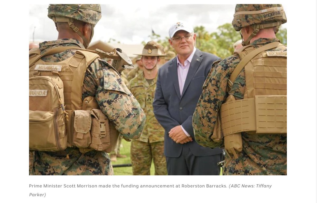 I forgot to add that Peter Dutton's chest thumping is also a message that he's there as the boss of Defence and you'd better look out.Thirdly, Scott Morrison playing war games in the top end.And they are just that - games. Simplistic, jingoistic media-lap-them-up games.