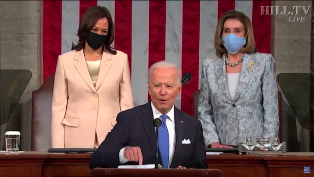 thehill's tweet image. Biden points to historic nature of "madame vice president" in first #JointAddress to Congress — "It's about time" hill.cm/wKNmUtJ