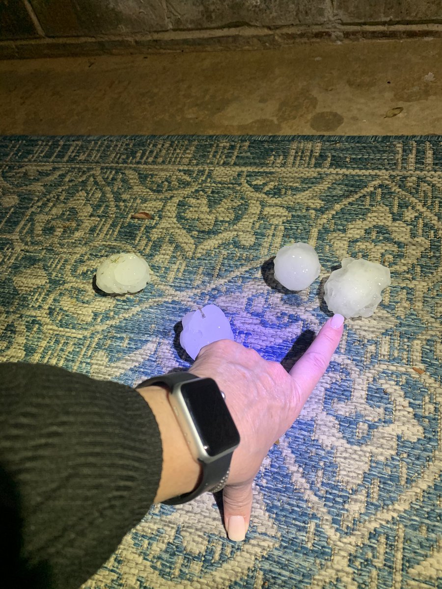 Lots of hail and it is pretty large! Very loud! <a href="/wfaaweather/">Pete Delkus</a>