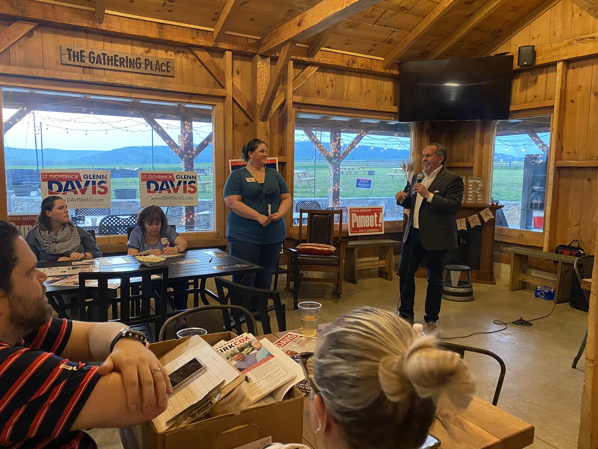 DelGlennDavis's tweet photo. A wonderful time in Western Loudoun! Thank you to the @LoudounGOP Blue Ridge District for a great meet and greet. I enjoyed sharing my message of proven conservative leadership with Northern Virginia convention delegates and am grateful for all the support! #DavisForLG https://t.co/iIaXN6ATFE