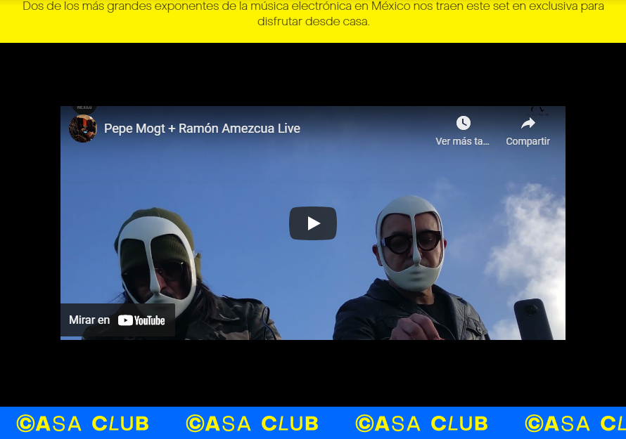 Checa este stream con dos de los más grandes exponentes de la música electrónica en México: Pepe Mogt y Ramón Amezcua, cortesía de 
<a href="/borninmx/">Born In Mexico</a>, #CasaClub y Johnnie Walker. 
👉 bit.ly/2QwJeNv