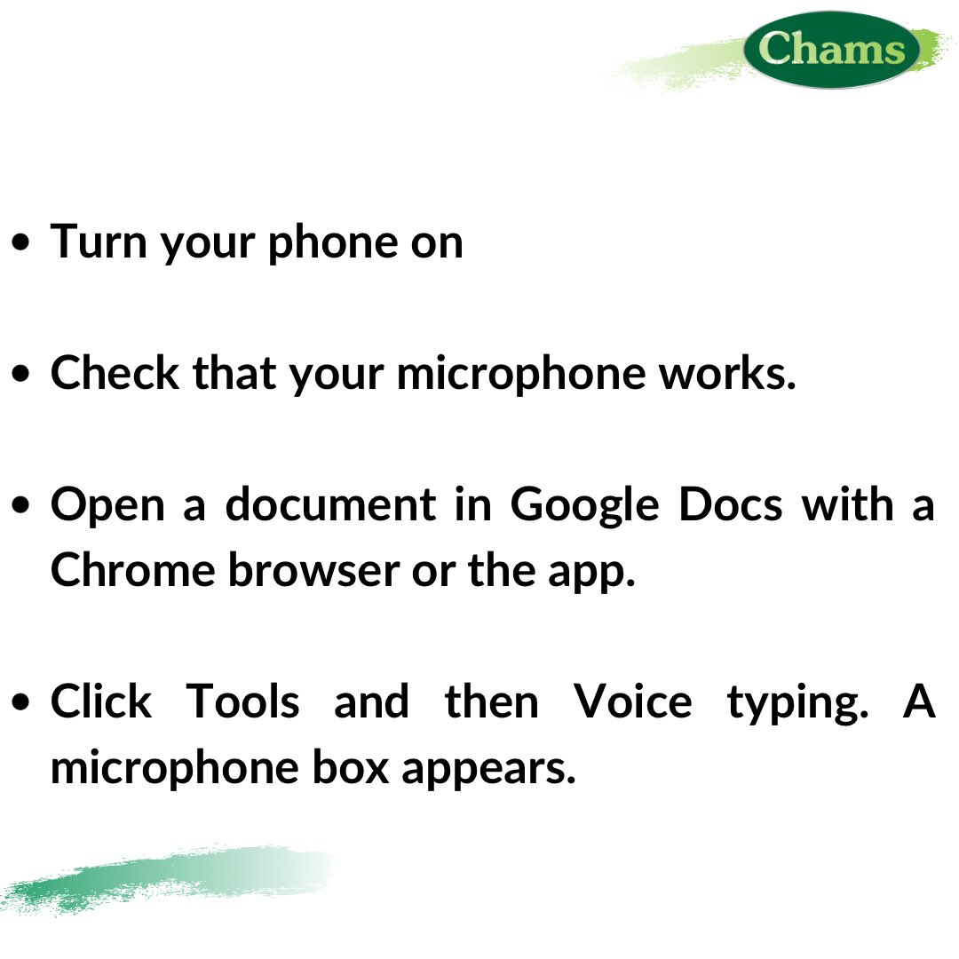 ChamsHoldCo's tweet image. Technology has advanced and tools that gets the work done are at our reach. 

These slides will put you through on the use of google doc. We hope this was useful☺️
.
.
.

#chams #chamsplc #tech #google #googlevoice #voiceover  #vendors #googledocs #techsolutions #facebook