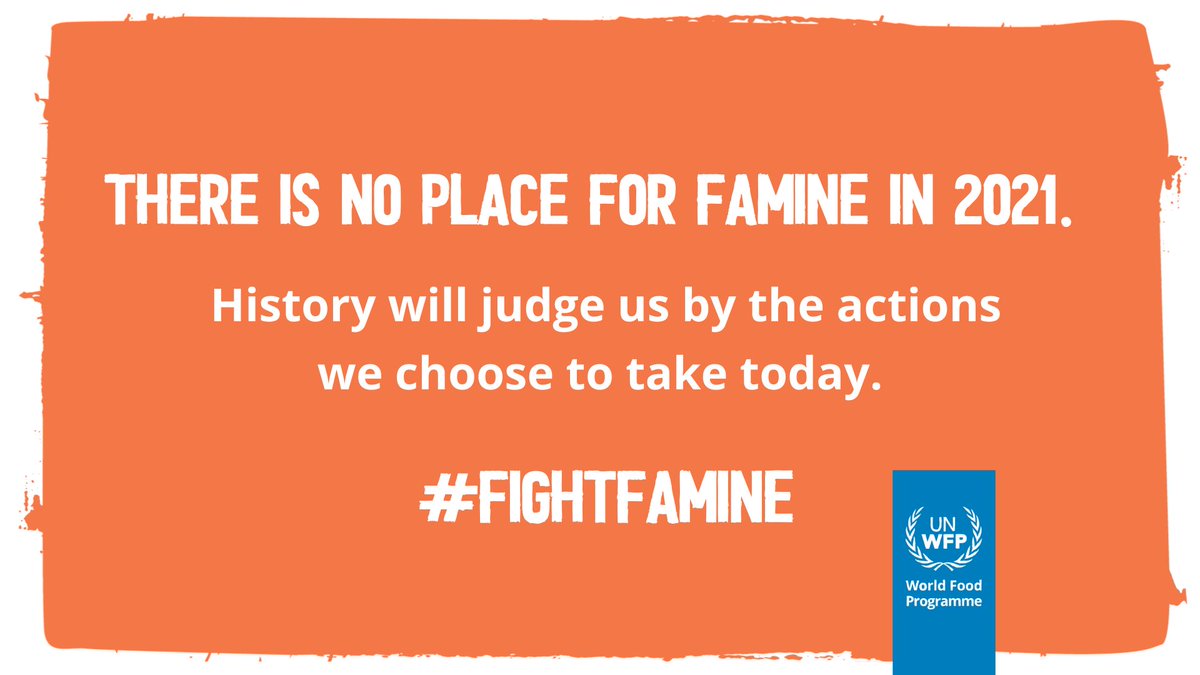 rafatara's tweet photo. In a world of plenty, millions are living just days away from famine. I am adding my voice to call for global action to avert famine. #FightFamine #WFPVoices @WFP https://t.co/Cto3EDZW0J