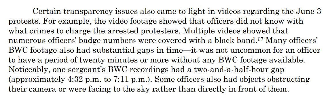 You can't call it "transparency" when police openly flout body camera rules. Massive time gaps, cameras pointed away from police activities. Turning off cameras as they brag about Use of Force.