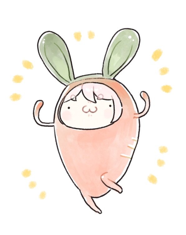 人参の桜もちちゃん と天むすの桜もちちゃん ろまやす のイラスト