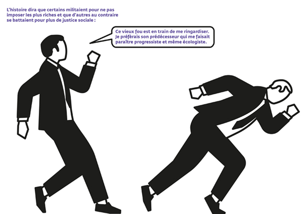 L’histoire dira que certains militaient pour ne pas imposer les plus riches et qu’autres, au contraire se battaient pour plus de justice sociale.
Dessiné par Ruedi Baur et Odyssée Khorsandian
#justicesociale