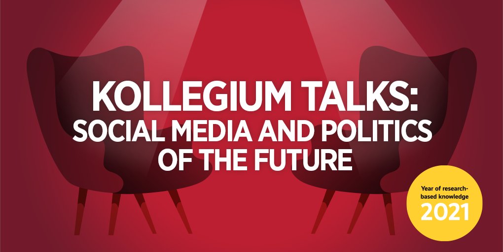 TODAY at 5:00 PM (EET): #KollegiumTalks: Social Media and Politics of the Future - with two @HCollegium fellows @AiriAlina Allaste and Kinga Polynczuk-Alenius!

More info & Zoom link: https://t.co/O38VGKyKpE

@helsinkiuni @tttv2021 https://t.co/cCJnWUJbzk