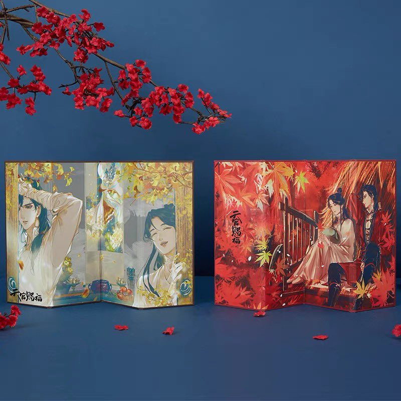 new tgcf merch are on chaodian. they go up on sale 2nd may(1) foldable shikishi board with bookmark inserts https://m.tb.cn/h.4Jxtr7t?sm=02bd4e