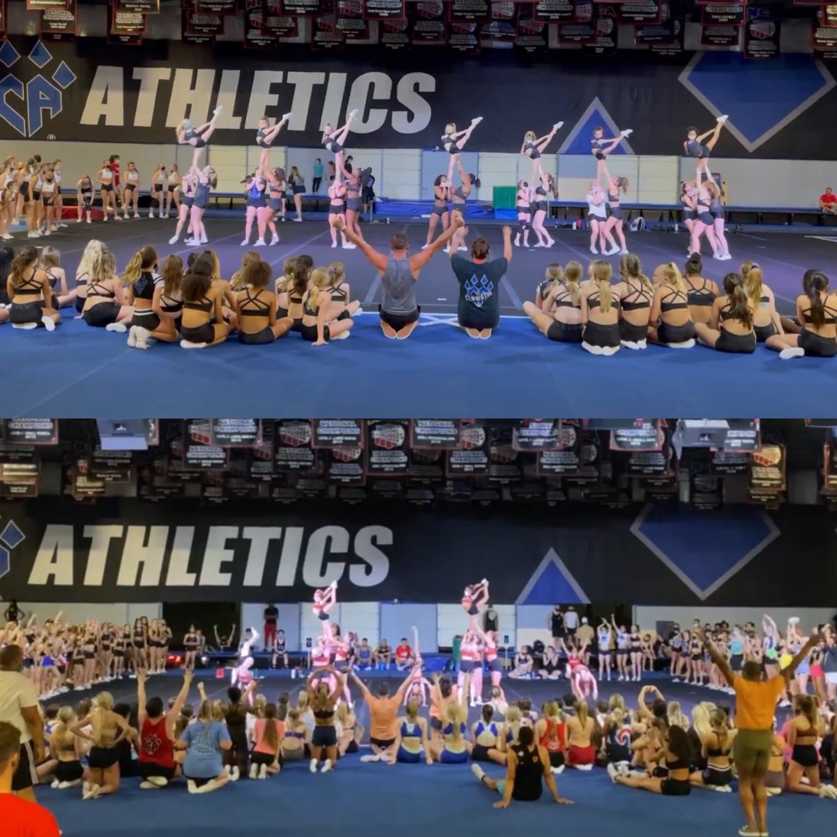 My 💙!!!  <a href="/CA_Leopards/">CA Leopards</a> and <a href="/CA_Tigers/">CA Tigers</a> both hit tonight at Summit showoff!  We are ready and WE ARE HITTING! 💙🖤🤍 <a href="/CheerAthletics/">Cheer Athletics</a>
