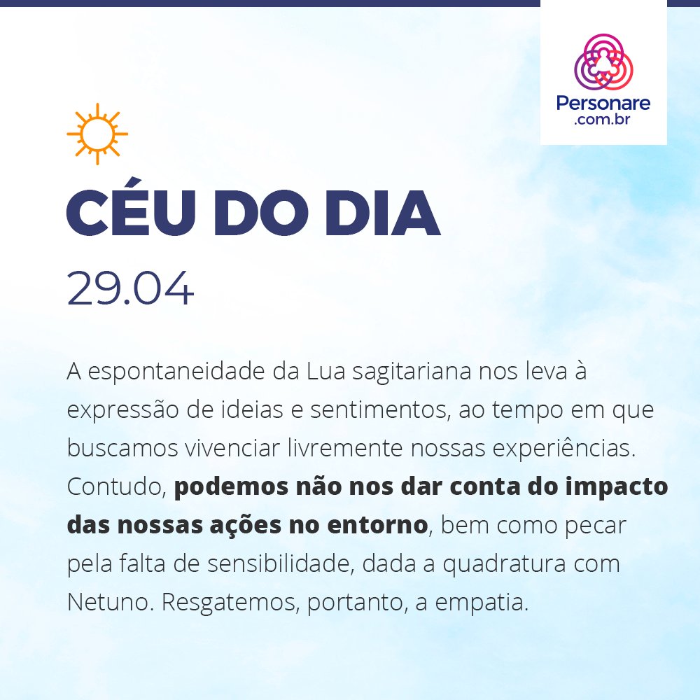 Personare's tweet photo. Atenção, passageiros dessa mensagem: Lua em Sagitário no céu.
E a Lua tá onde na sua vida? Já viu lá no seu Horóscopo Personalizado? https://t.co/wL0PM6XkcG
#céudodia #personare #horoscopo #astrologia #luacheia #luaemsagitario #sagitario https://t.co/efAeV0Rfp4