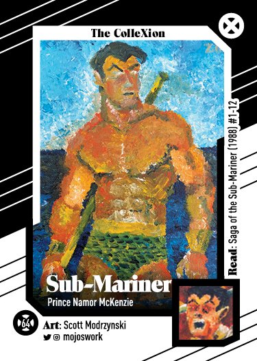 For the sake of completion, Namor is mine. I hope I never run into someone else who paints sloppily with acrylics, cuz then I'll be out of a job. All said & done, we raised $2K for EJI, later matched by my employer, for a total of $4K! Fingers crossed Mutant Pizza beats that