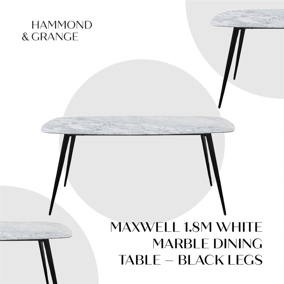 NOW IN STOKC! bit.ly/3vx6SrZ

Give your dining area a clean, modern look with the Maxwell white marble rounded rectangular dining Table

#hammondandgrange #homefurniture #homefurnitureanddesign #homefurnishings #diningroomfurniture #marblediningtable #diningtable