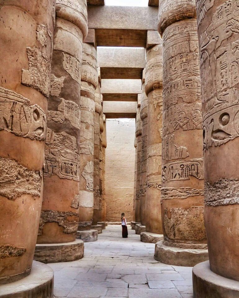 centuries up into the Ptolemaic period (305-30 BC). Several parts of the complex have been built, then taken down by later Pharoahs to be reused in new building projects in the complex. One of the more famous parts of the complex is the Great Hypostyle Hall with its huge columns.