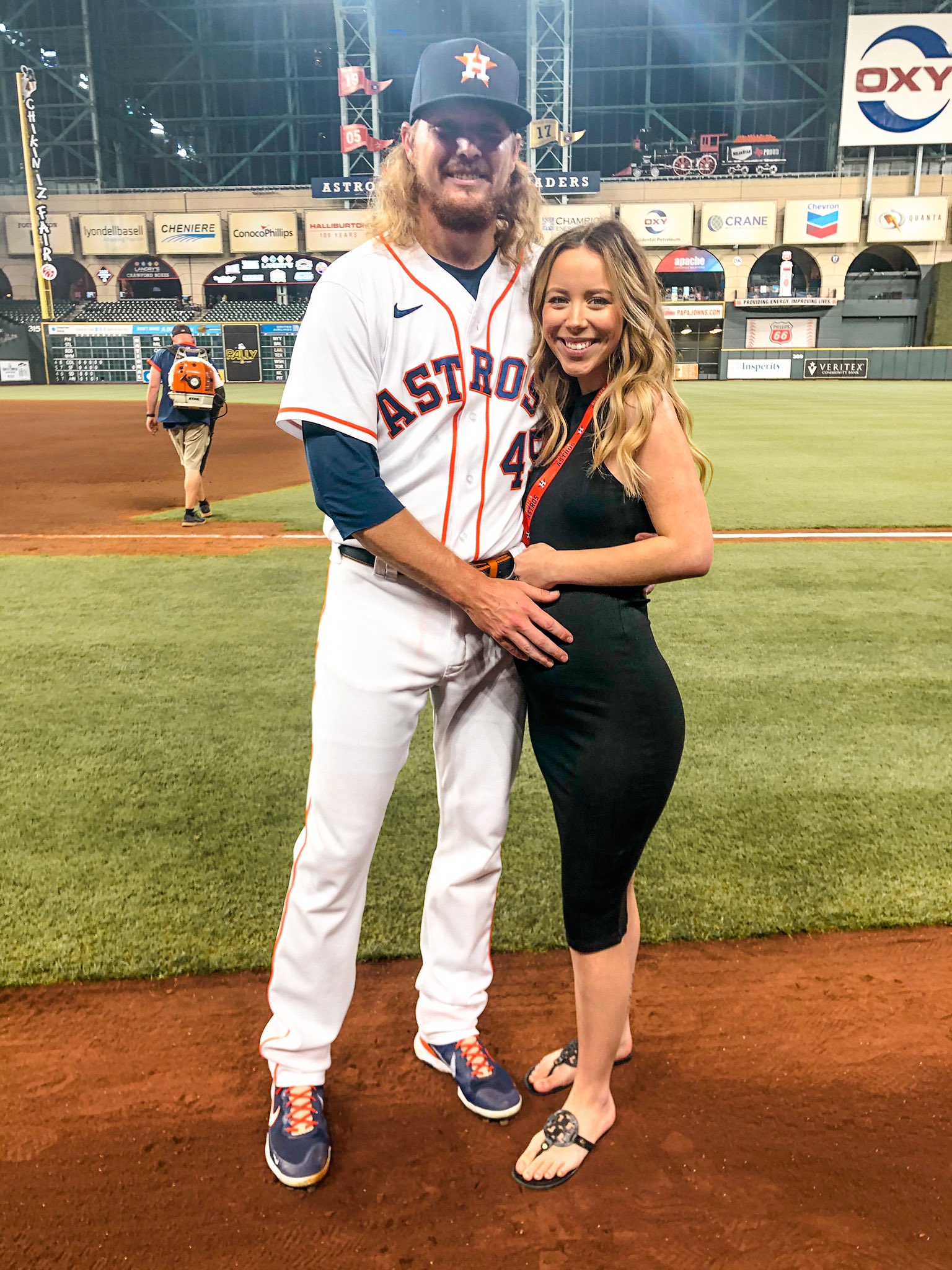 Houston Astros offseason: Astros pitcher Ryne Stanek and his wife 