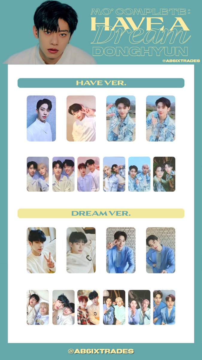 Fixed Donghyun Template 에이비식스 포카리스트 Ab6ix Mo Complete