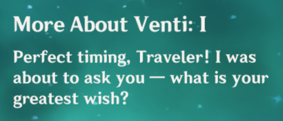 arguably this could be about venti ascending to celestia in nameless bard's place, and becoming an archon/some type of god, which venti accomplished.except, venti also has these two voicelines:
