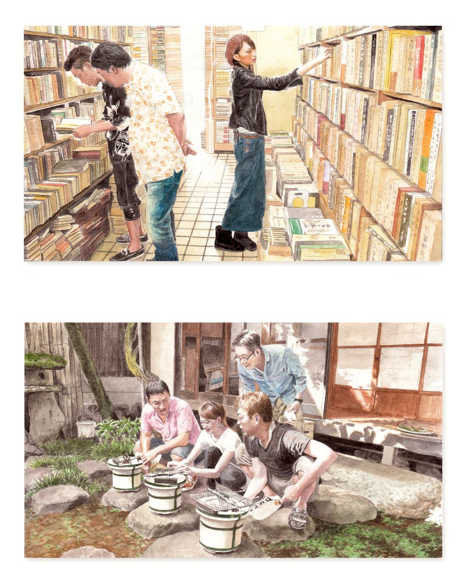 透明水彩で昭和的文化やスポットを描いた仕事絵。
#昭和の日 
