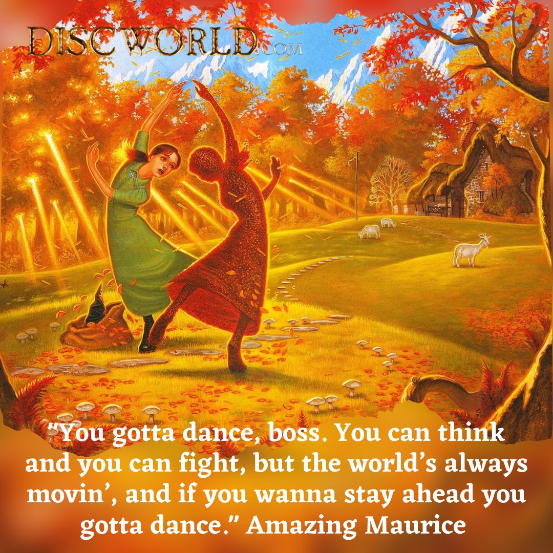 Discworld_com's tweet photo. #InternationalDanceDay 🕺Dance your socks 🧦 off!

"You gotta dance, boss. You can think and you can fight, but the world’s always movin’, and if you wanna stay ahead you gotta dance." Amazing Maurice

#TerryPratchett #Discworld https://t.co/cQ5HZRoSz5
