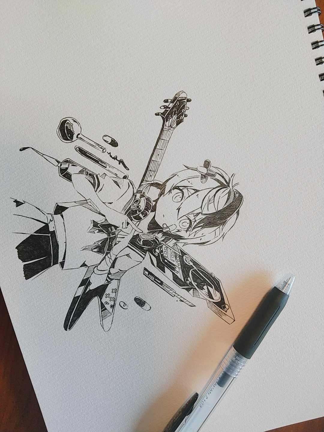なな ベノム模写 製作時間5時間ぐらい 背景難しすぎた 模写 ベノム アナログイラスト ボカロ ボールペン イラスト T Co Kibw4ls6k6 Twitter