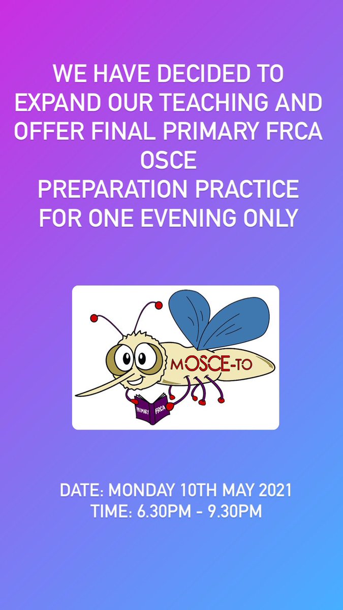 mosce_to's tweet image. Check out our fleet or Eventbrite for more information!
Link in bio.

#thefinalpush #OSCE #revisioncourse #primaryfrca #anaesthetics