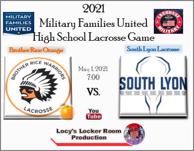 I am pleased to announce that Saturday, May 1 at 7:00, <a href="/BrotherRice_Lax/">Brother Rice Lacrosse</a> 🍊 will face <a href="/SouthLyonLax/">South Lyon Lacrosse</a> in the Military Families United annual lacrosse game. Live stream via Locy's Locker Room You Tube channel. All Donations are welcome. More details soon. <a href="/mittenstatelax/">mittenstatelax</a> <a href="/alllaxmich/">alm&m Photography</a>