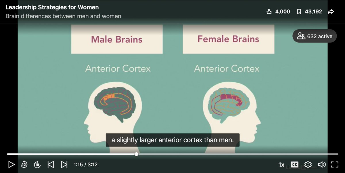 Also ladies, your "anterior cortex" is slightly larger too. "This is the part of the brain that controls emotion and memory." Kill me.