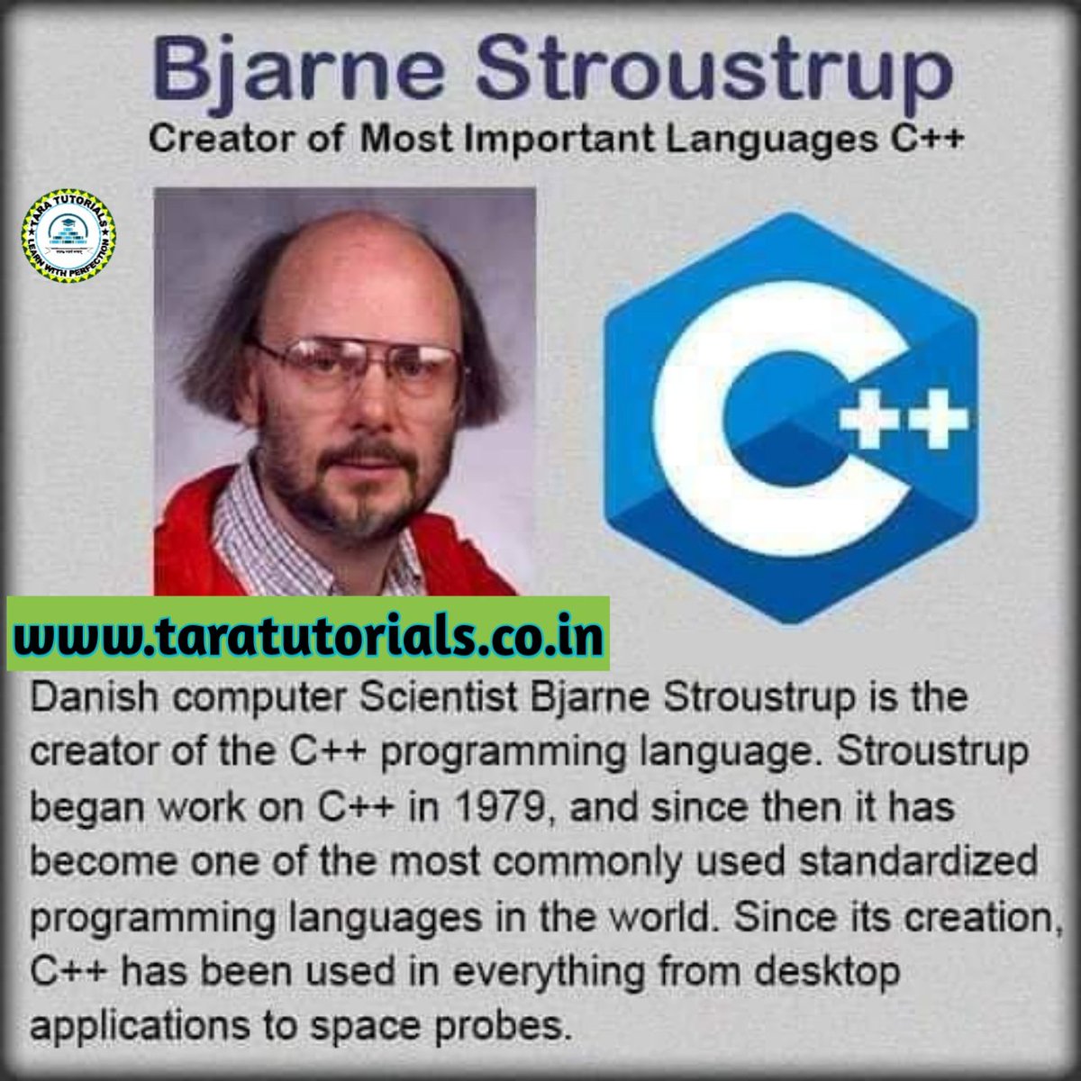 Taratutorials's tweet photo. #cplusplus
C++ : Most commonly used Object oriented programming language.
#TaraTutorials #computer #computerscience
#TechnocratChandanJha https://t.co/2Zvg3WQam0