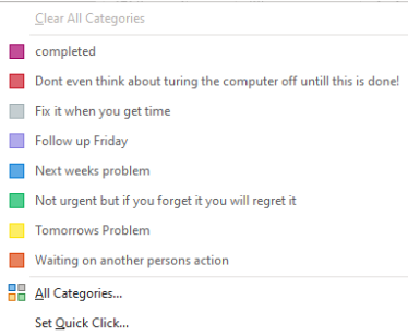redmakolearning's tweet photo. #productivity I hate a cluttered inbox, things can get lost and it is just so messy! I try and empty my inbox every day… this is not always possible… today I changed my categories to help me better sort when I can't always empty it.. https://t.co/phxu3j4kbQ