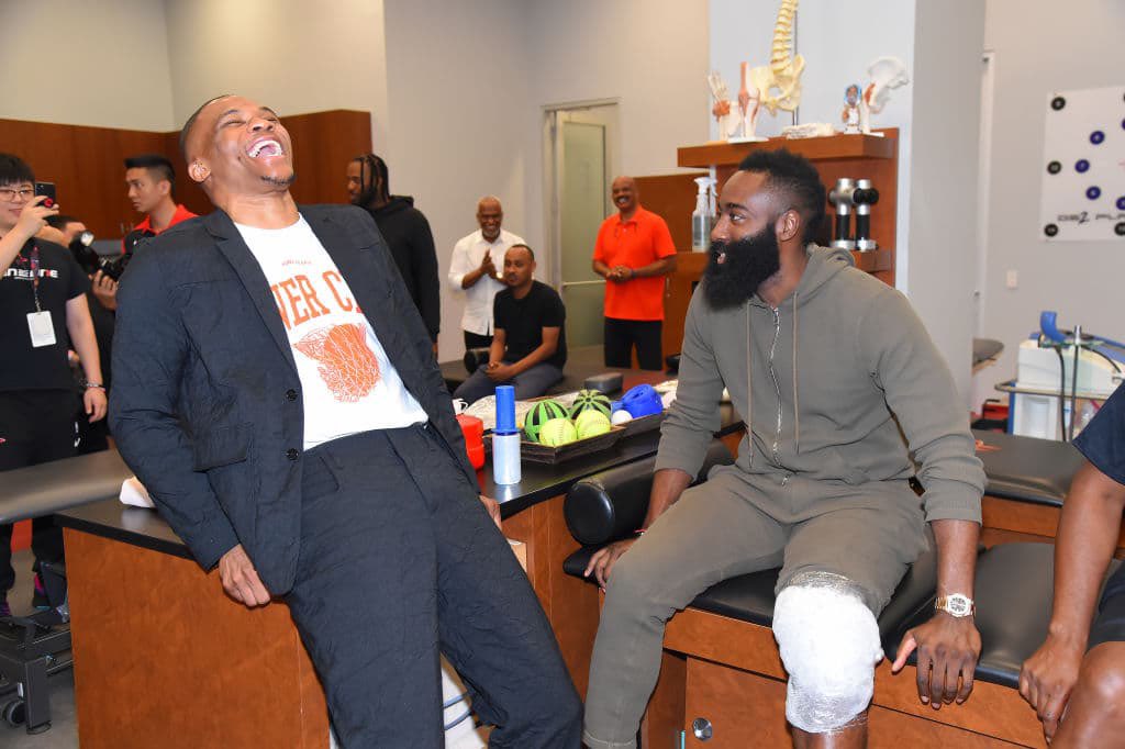 Russell Westbrook and James Harden   @JHarden13