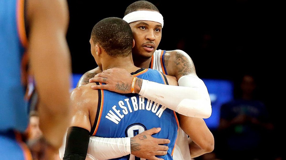 Russell Westbrook and Carmelo Anthony   @carmeloanthony