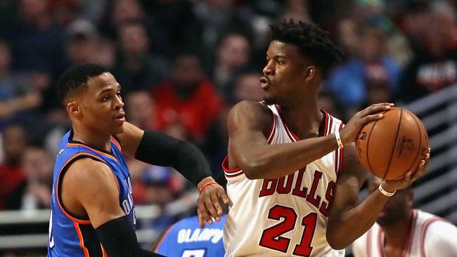 Russell Westbrook and Jimmy Butler   @JimmyButler