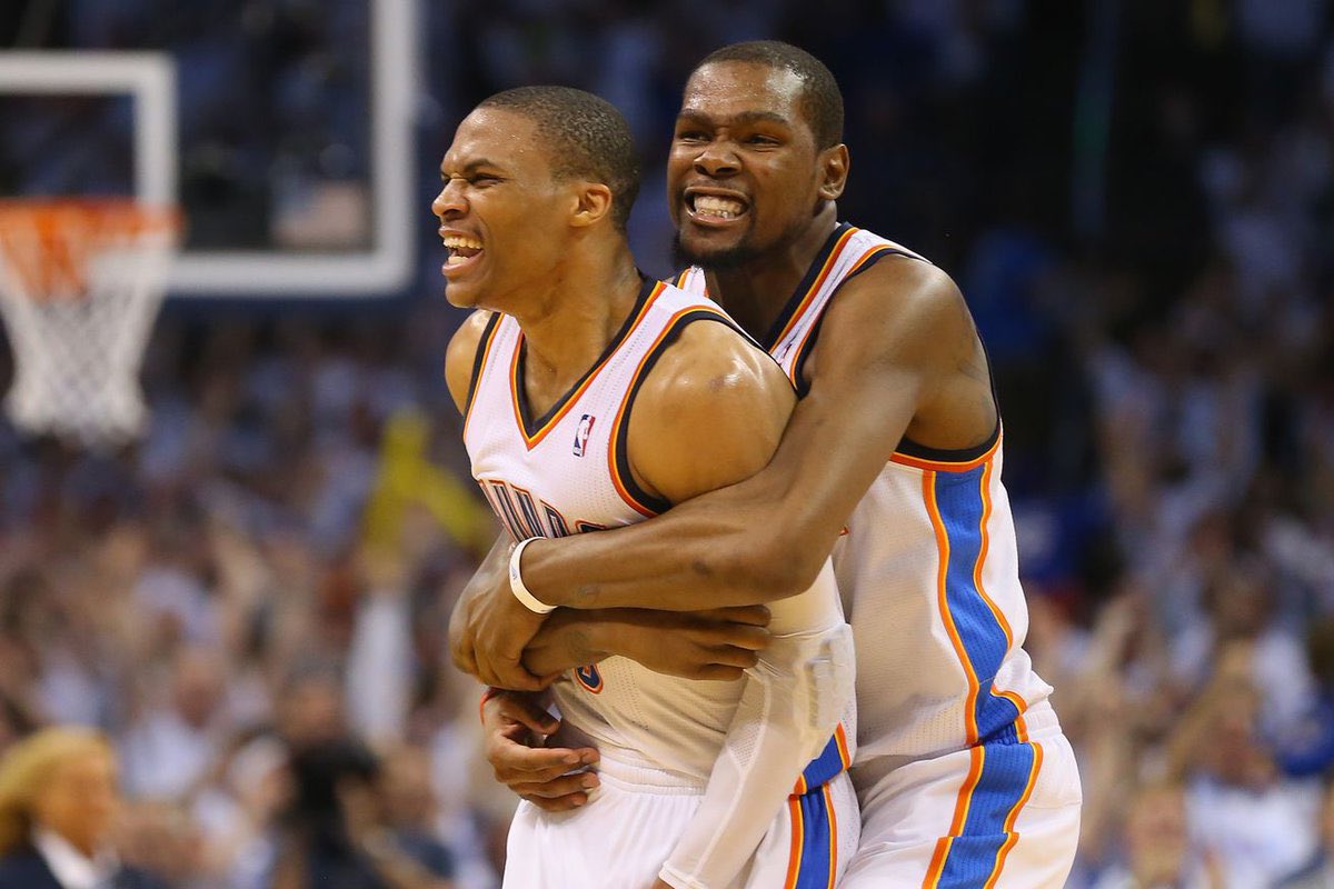 The end of the thread. I was gonna leave him out, but felt I needed to leave him in. Let me know if you enjoyed it! Follow for more!Russell Westbrook and Kevin Durant   @KDTrey5