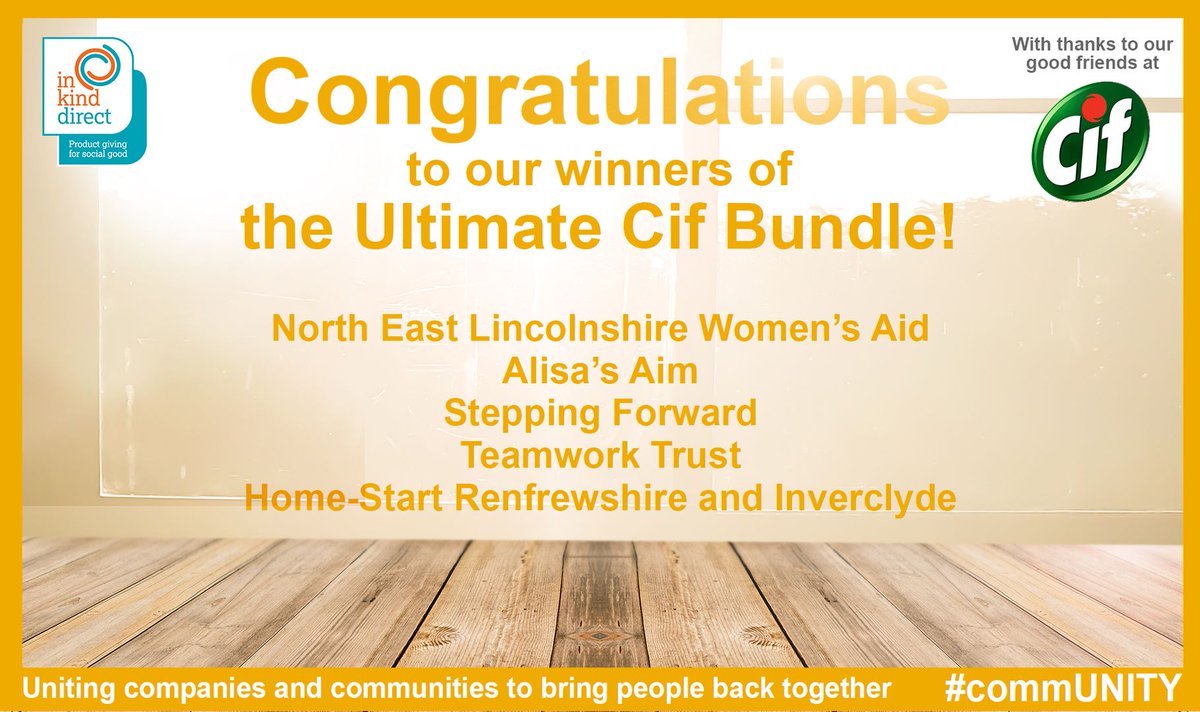 With thanks to our good friends at @UkCif, we are excited to announce the 5 winners of the Ultimate Cif Bundle below! If you didn't win - keep an eye out on social media for new competitions soon or browse Cif on our catalogue: bit.ly/3t15yf9