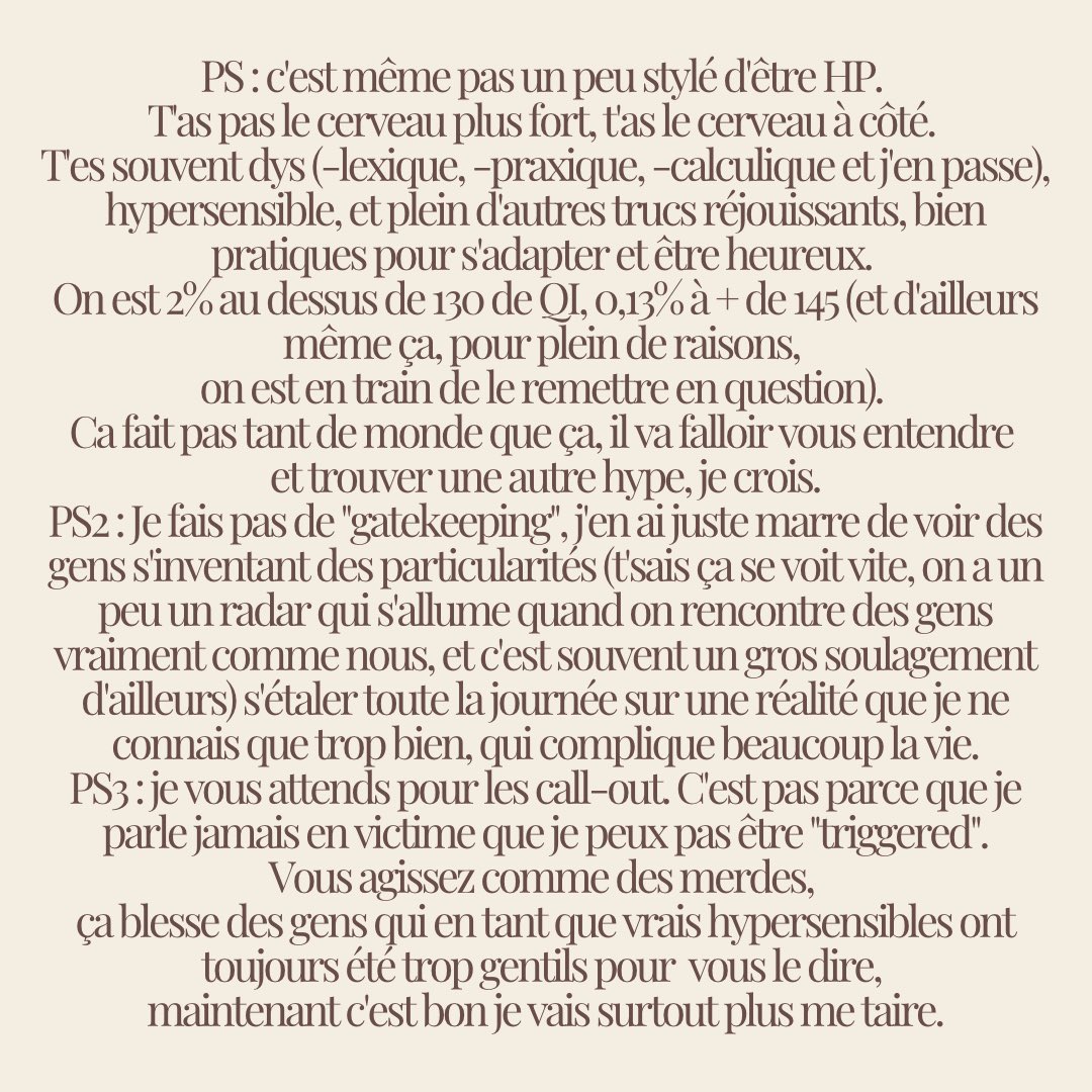 A propos de votre fake neuroAtypie ici, pour tous les faux HP, pour les hypersensibles autodiagnostiqués, pour les petits zèbres qui sont trop fiers d’être dans la hype :