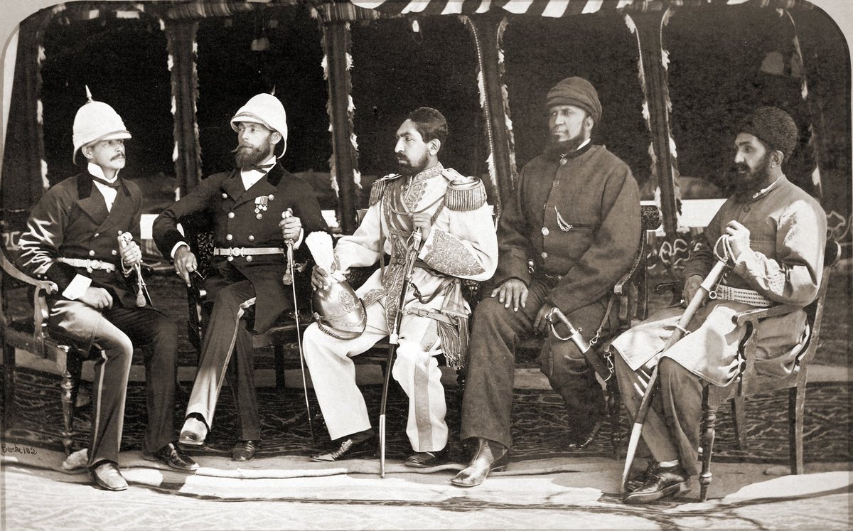 The British and Afghan delegations that signed the Treaty of Gandamak 1879