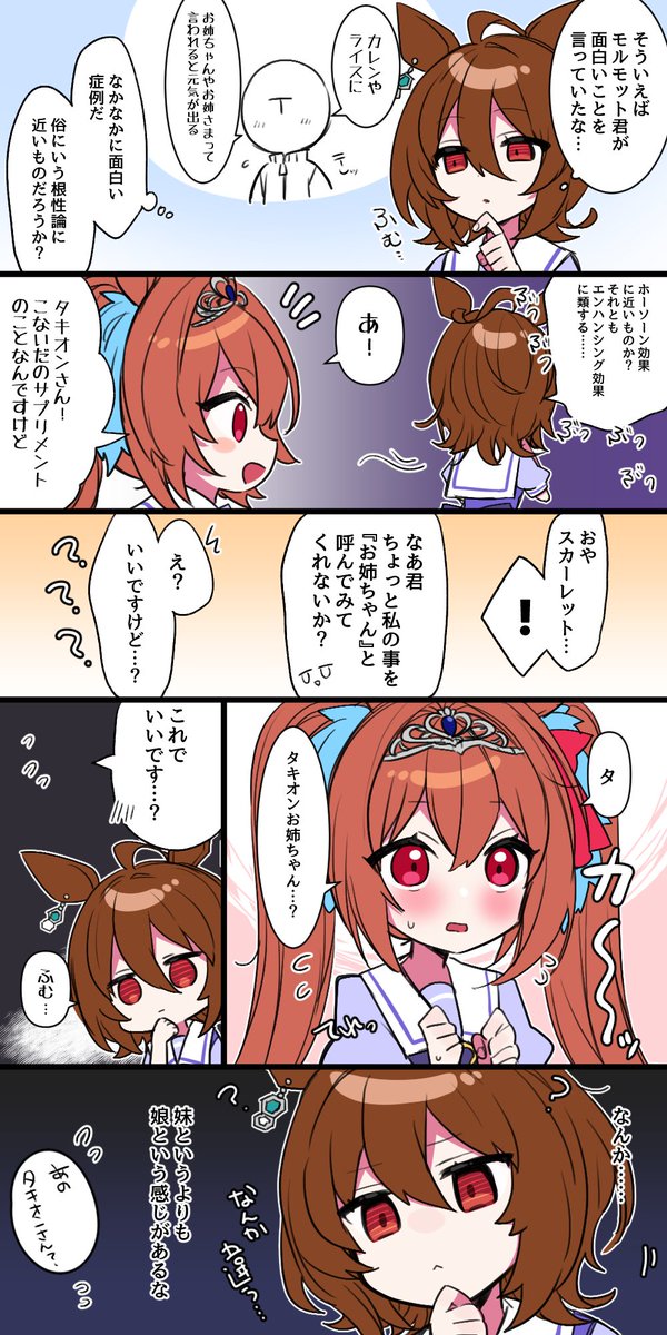 アグネスタキオンとダイワスカーレット

#ウマ娘 