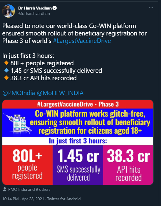 abhicantdraw's tweet photo. console.log("Only the National vaccination platform. No big deal. dissssssss") https://t.co/rchT8Sd5Ol