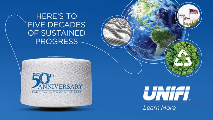 <a href="/repreve/">REPREVE®</a> is one of our proudest accomplishments along our 50-year journey.  As we celebrate our half-century of success, we're looking back on our history of innovation while looking forward to a more sustainable future. Read about it: 
unifi.com/our-history?ut…