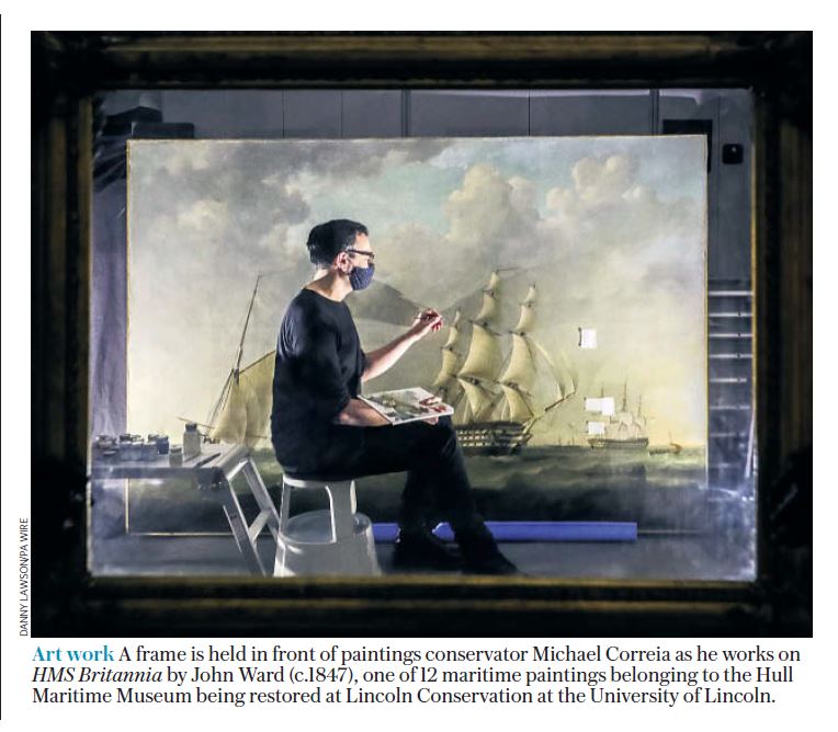 Lincoln Conservation (@linconservation) on Twitter photo We're in the papers! Two of our conservators, <a href="/ClarricoatesR/">rhiannonclarricoates</a> and Michael Correia, were featured in the Yorkshire Post and the Daily Telegraph, working on paintings for Hull Maritime Museum (<a href="/HullMaritime/">Hull Maritime</a>). #hullmaritimemuseum #conservation #paintingconservation We're in the papers! Two of our conservators, <a href="/ClarricoatesR/">rhiannonclarricoates</a> and Michael Correia, were featured in the Yorkshire Post and the Daily Telegraph, working on paintings for Hull Maritime Museum (<a href="/HullMaritime/">Hull Maritime</a>). #hullmaritimemuseum #conservation #paintingconservation