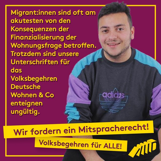 Hunderttausende in Berlin, sogar Millionen Menschen in Deutschland, besitzen wie ich weder das passive noch das aktive Wahlrecht. Das heißt konkret: Menschen, die wie ich hier ganz normal wohnen, arbeiten &amp; Steuern zahlen, sind von der demokratischen Teilhabe ausgeschlossen 1/5