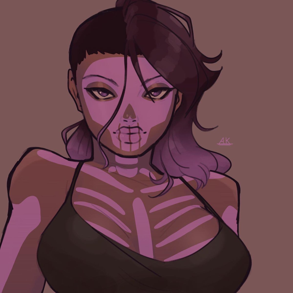 Мулатка Сомбра из Овервотч прыгает на члене Overwatch Sombra