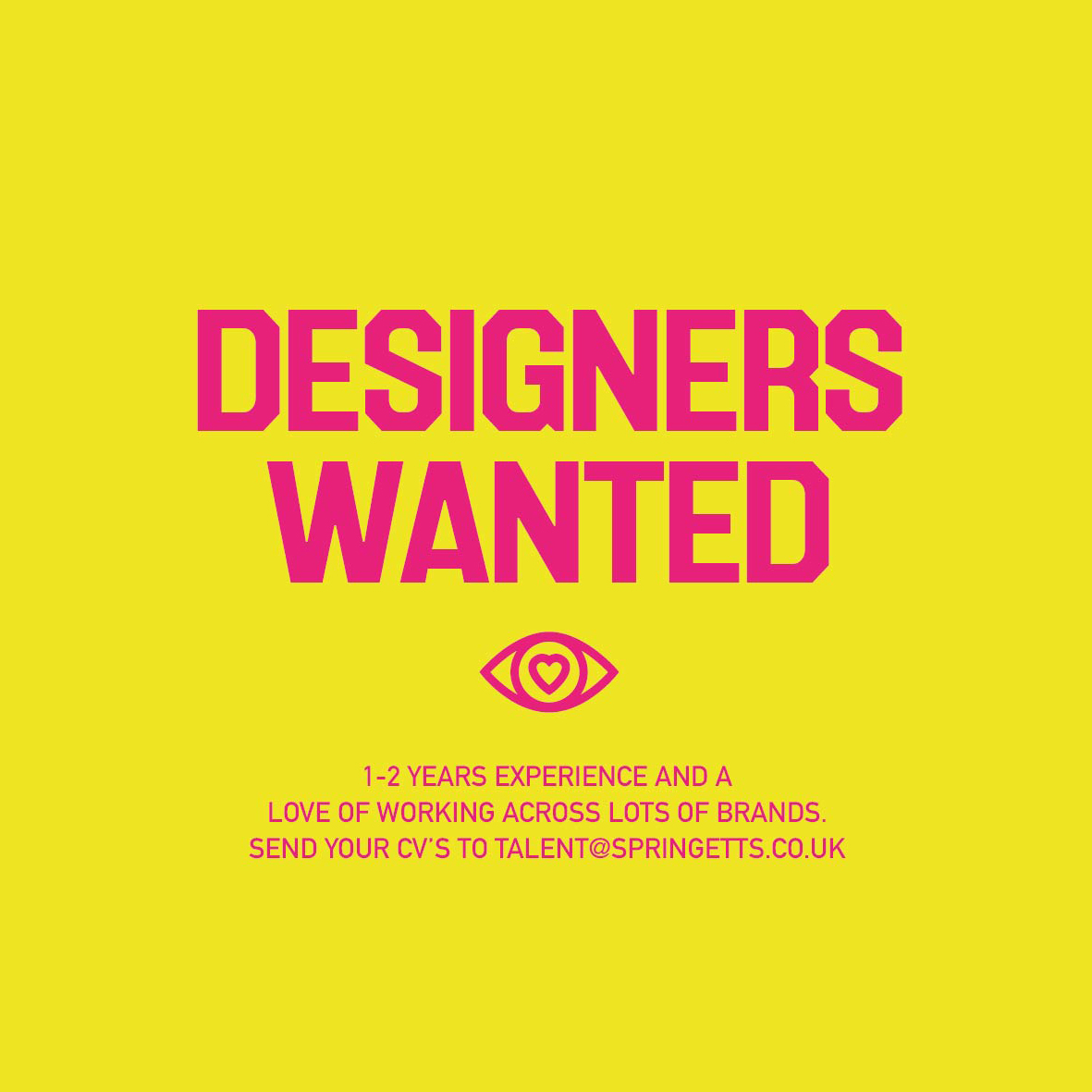 Springetts (@springettsbdc) on Twitter photo Designers wanted, come and join us!
springetts.co.uk/car.../junior-…
#hiring #springetts #design #branding #designer #jobs #nowhiring #recruiting #careers #london #creative #agency #brandlove Designers wanted, come and join us!
springetts.co.uk/car.../junior-…
#hiring #springetts #design #branding #designer #jobs #nowhiring #recruiting #careers #london #creative #agency #brandlove