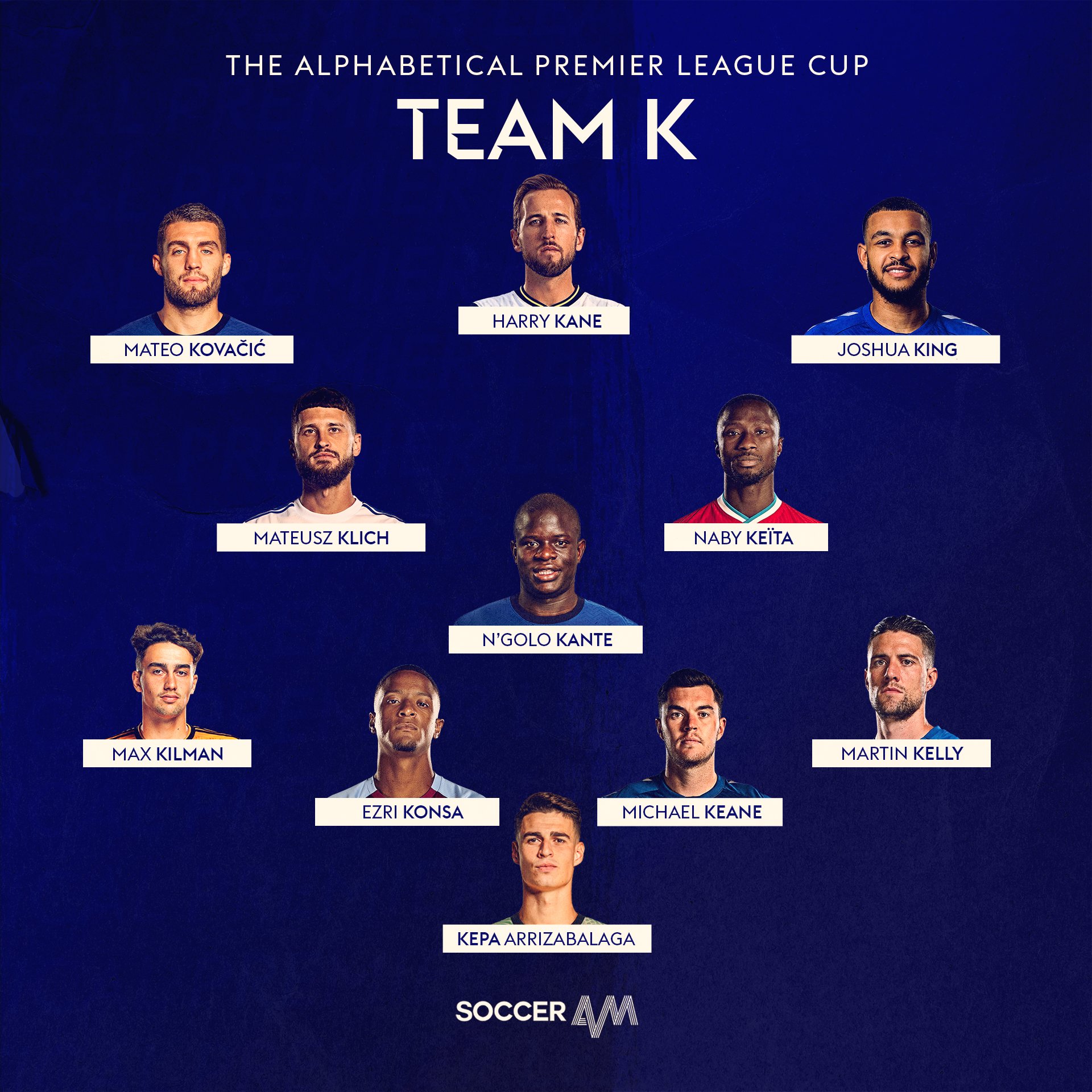 Soccer AM on Twitter: "The Alphabetical Premier League Cup 🏆  Quarter-Finals ⚽️ Team F vs Team K 🔠 Poll below 👇  https://t.co/OLq1PPYRus" / Twitter