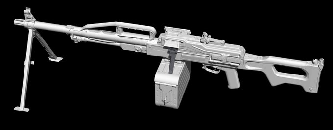 新規3Dてっぽモデル制作中17くらい。ほぼ形状完成。というわけでPKPペチェネグさんでした。#3DCG #Shade3D 