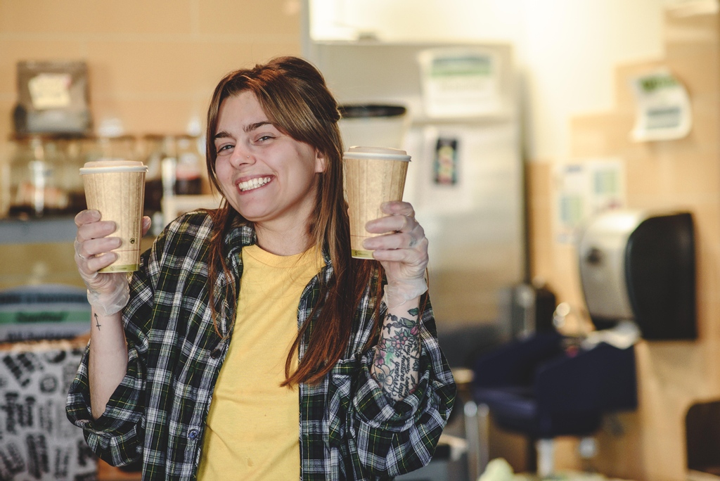 There's really only one face to make when serving up Pistachio &amp; Blood Orange Lattes! 🤗😆