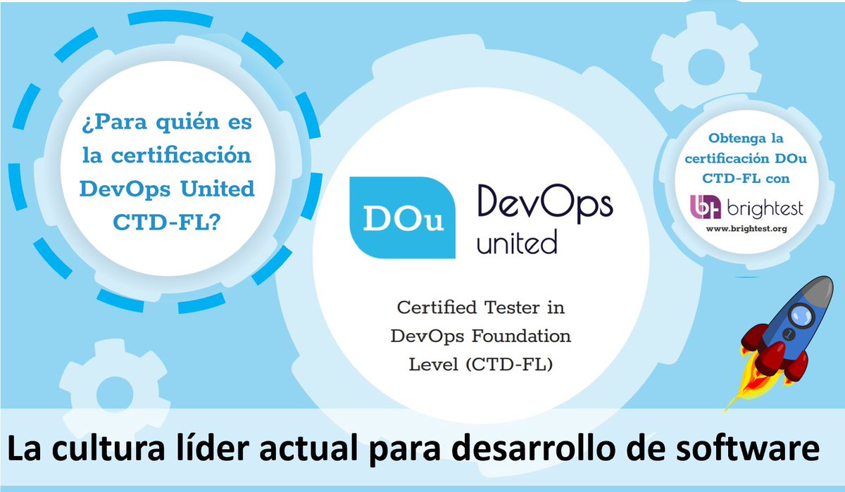 #DevOps  in Spanish is here!

Primer curso oficial en español : 24 de Mayo

Registro: info@qualizens.com
¡Descubra la cultura líder en ingeniería de software y certifíquese con DevOps United!
Examen y certificación con <a href="/BrightestOrg/">Brightest</a> 
es.devops-united.com

 #softwaretesting