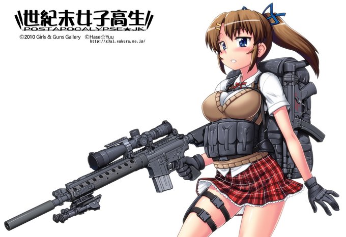 過去制作3D銃モデル・・・のイラスト実用例😎❣️ 