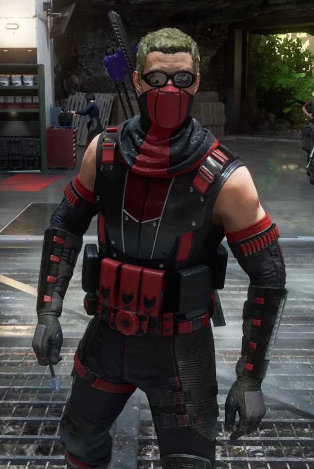 now for some baseless speculation, in addition to MCU skins next month for Red Room Takeover, we also get black and red recolors. There's a black and red patrol widow too I forgot to get a pic of.