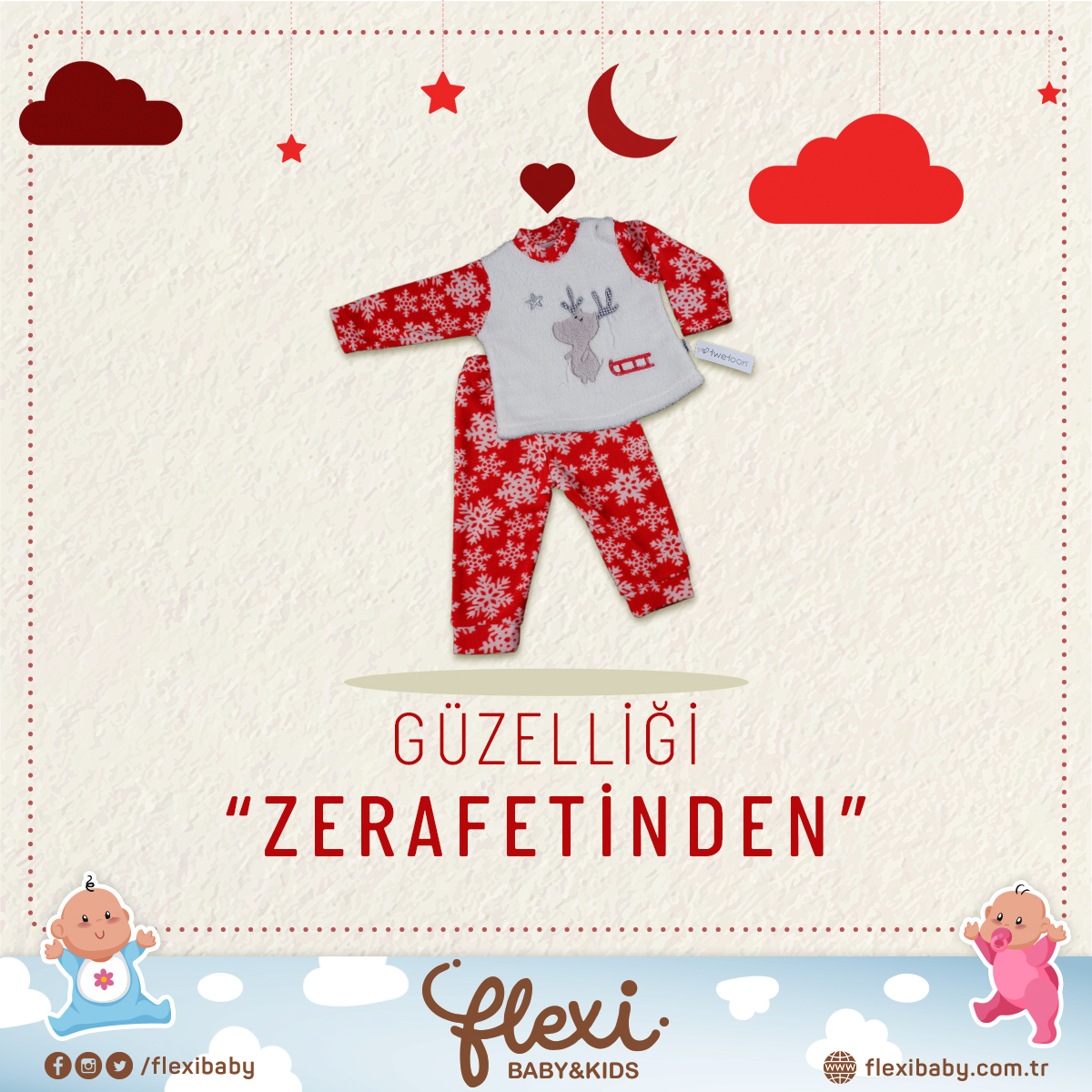 Zarafetiyle bebeğinize en çok yakışacak kıyafetler Flexi Baby'de .
#bebekgiyim #zıbın #tulum #bebektakımları #bebekelbisesidikim